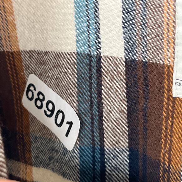 HOWE Shirt Mens L Heavy Flannel Western Plaid Button Up Workshirt Cotton Brown - Picture 15 of 15